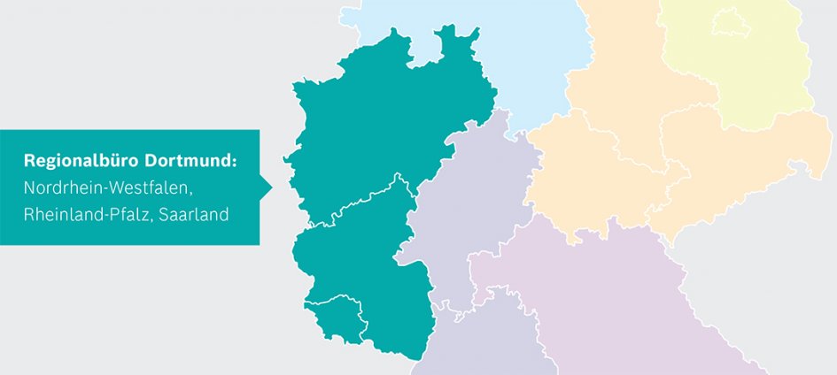 Regionalbüro Dortmund Karte