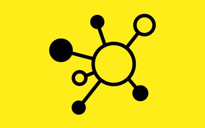 Icon für den Qualitätsbereich Schule als lernende Institution zeigt ein Netzwerk