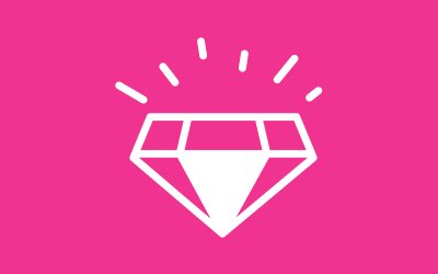 Icon für den Qualitätsbereich Unterrichtsqualität zeigt einen Diamanten