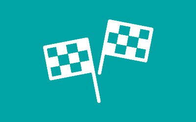 Icon für den Qualitätsbereich Leistung zeigt zwei Zielfahnen