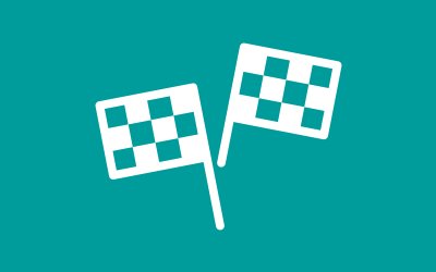 Icon für den Qualitätsbereich Leistung zeigt zwei Zielfahnen
